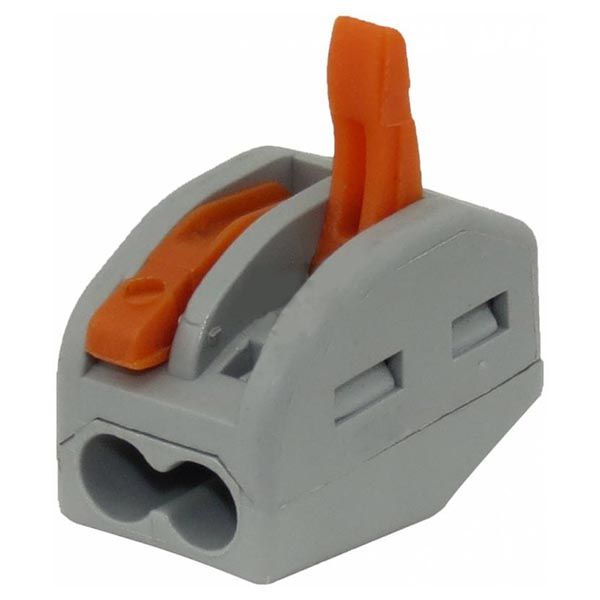 Клемма быстрого монтажа на 2 проводника с рычагами EMT 2x0,08-4/2,5 мм 3 шт. серый 