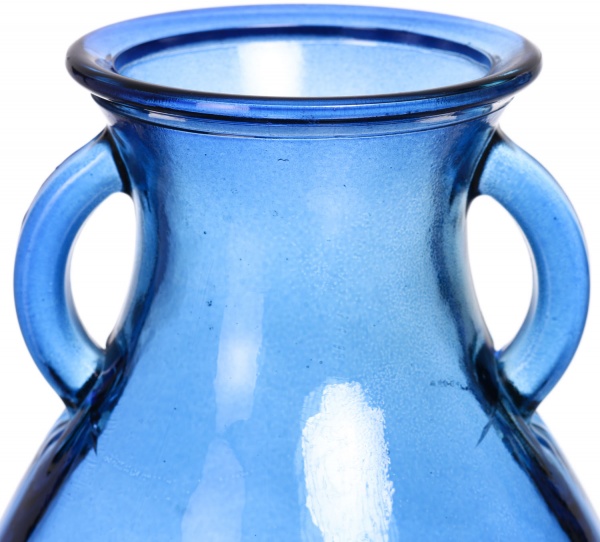 Ваза стеклянная San Miguel Cantaro 16 см синяя 