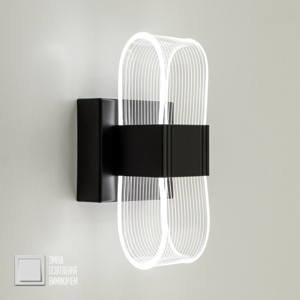 Бра Luminaria 1x12 Вт черный LUMIERA SQUARE 12W S BLACK 