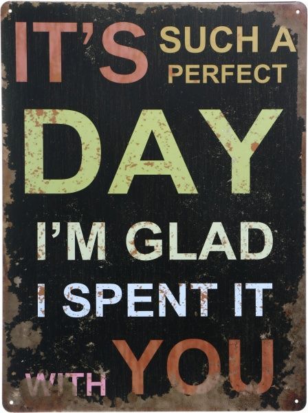 Табличка сувенирная Perfect day 30х40 см