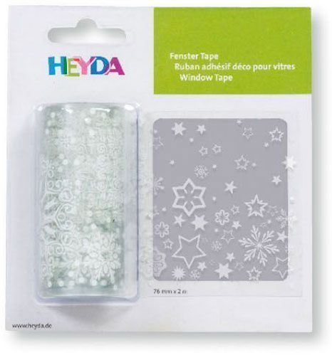 Лента самоклеящаяся Снежинки 2 белая 7,5 см x 2 м 203584488 Heyda