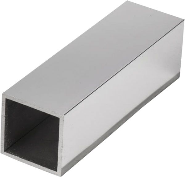 Труба профильная прямоугольная алюминий Braz Line анодированое серебро 2 м 50x50x2x2000мм