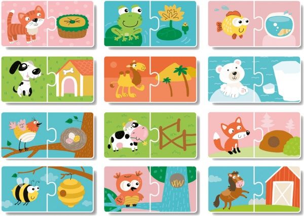 Пазли DoDo Звірята та їх Домівки 300117