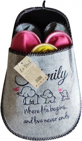 Набор тапочек La Nuit для гостей 5 пар р.one size разноцветный Family 