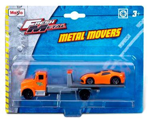 Вантажний автомобіль Maisto трейлер-транспортер + машинка в асортименті 1:200 15211