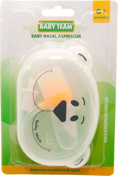 Аспиратор Baby Team с трубочкой 0+ (7003)