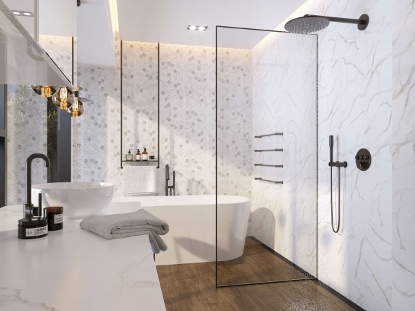 Плитка Golden Tile Alta Diamonds біла AT0161 30х60 