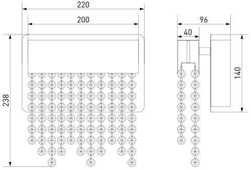 Бра Strotskis Royal LED 4 Вт хром 90053/1 