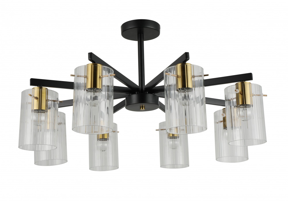 Люстра Sensio Nim 8x40 Вт E27 чорний із золотистим LS-74643/8B-E2740W