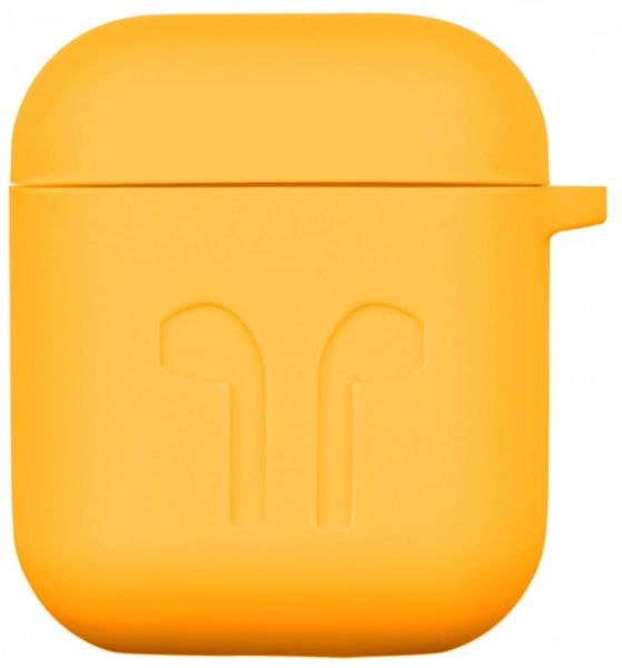 Чохол для навушників 2E для Apple AirPods Pure Color Silicone Imprint 1.5 мм yellow (2E-AIR-PODS-IBSI-1.5-YW) 