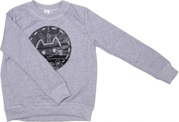 Свитшот Luna Kids 11 р.134 серый меланж 