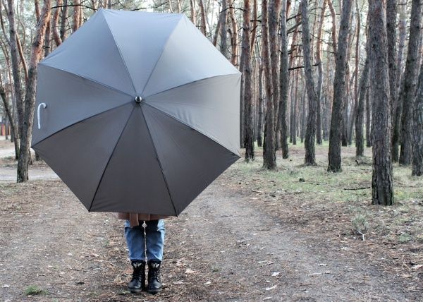 Зонт-трость KRAGO Silver Grey серый 