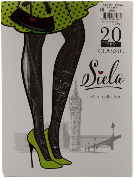 Колготки SIELA CLASSIC 20 den tabaco р. 2 коричневый 