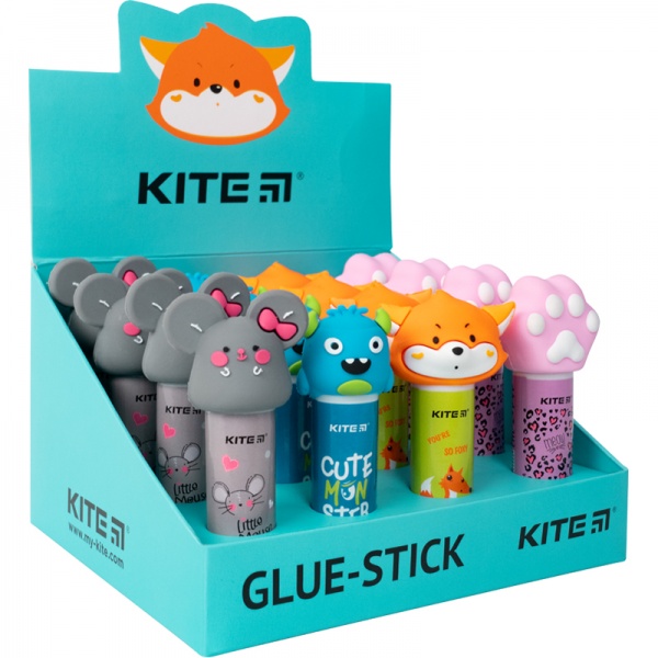 Клей-олівець з фігурним ковпачком K22-131 KITE