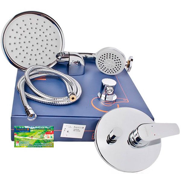 Смеситель скрытого монтажа Imprese Jesenik VR-15140 с верхним душем и лейкой