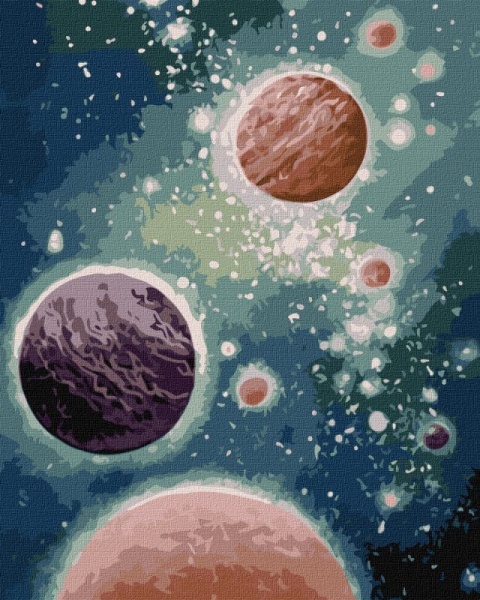 Картина по номерам Движение планет 40х50 см 40x50 см Идейка 