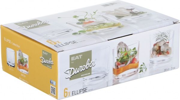 Набір посуду Ellipce для закусок 210 мл 6 шт. Durobor 
