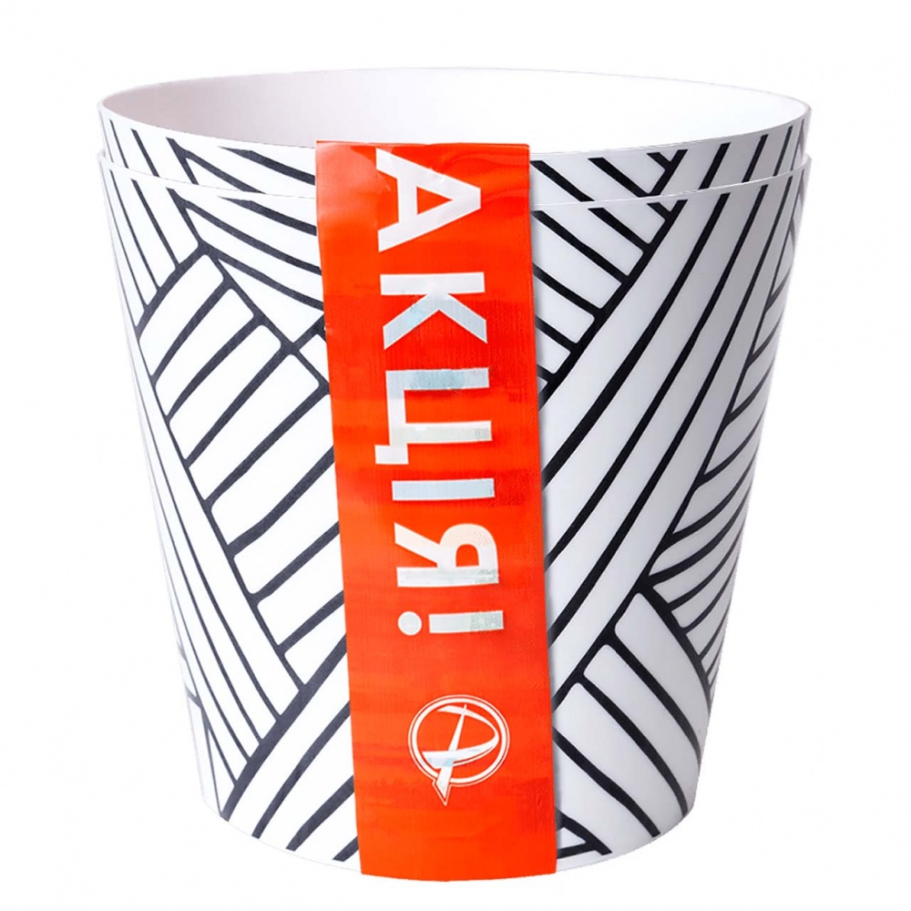 Вазон пластик Деко 16х15,5 см комплект 3 шт. круглий мікс 1,8 л Алеана (117003)