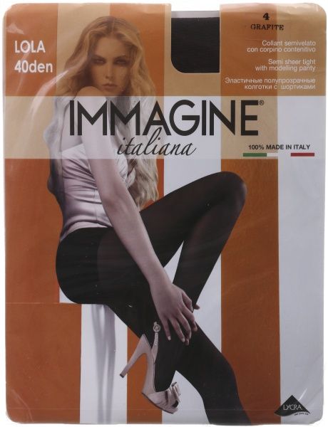 Колготки женские Immagine Lola 40 Den Grafite р. 4 графит 1 шт. 