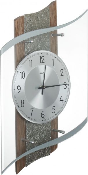 Годинник настінний 48х29 см коричневий