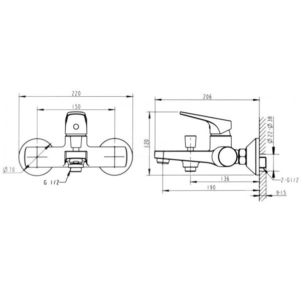 Набор смесителей Bravat Eler