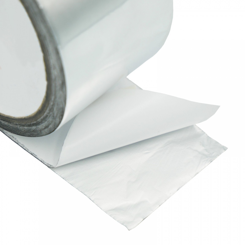 Лента клейкая алюминиевая термостойкая 75 мм x 25 м BauGut