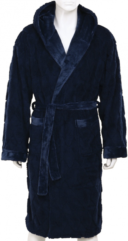 Халат мужской La Nuit с капюшоном Lyon р. 2XL синий