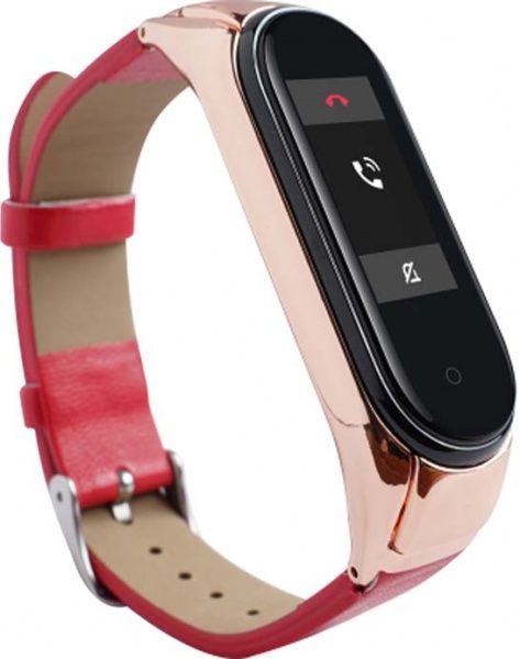 Сменный ремешок Xiaomi Smart Band для Mi Band 3/4 MShell PU red 523251 