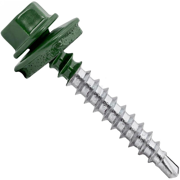 Саморіз покрівельний по дереву 4,8x35 мм вага зелений RAL 6005 Expert Fix