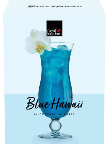 Набір бокалів для коктейлів BLUE HAWAII, 440 мл. 4 шт Royal Leerdam