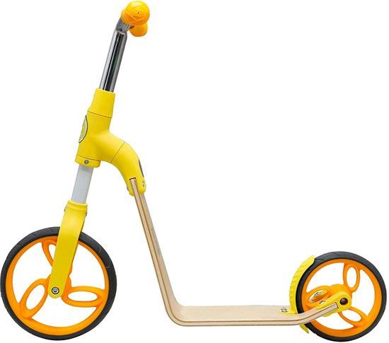 Самокат-беговел AEST B01 2 в 1 желтый 