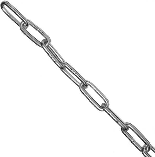 Цепь длиннозвеньевая ЦБ 7 мм 1 м оцинкованная