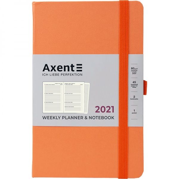 Еженедельник 2021 Partner Strong А5- персиковый Axent 46560