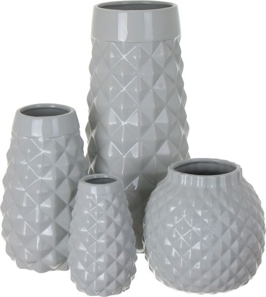 Ваза керамическая серая JOL16038-2 12,5х24,5 см Herisson