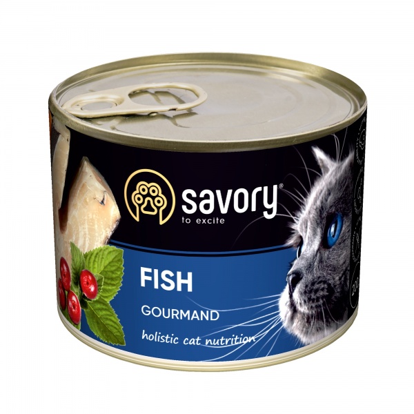 Консерва для котів Savory риба 200 г