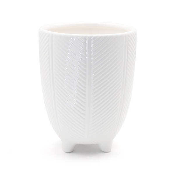 Кашпо керамическое МВМ DH-FLOWERS-28 M WHITE 14 см Белый 