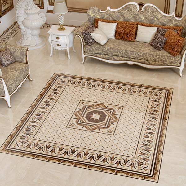 Декор Petrarca Chateau Rosette М91660 400x400 мм бежевий