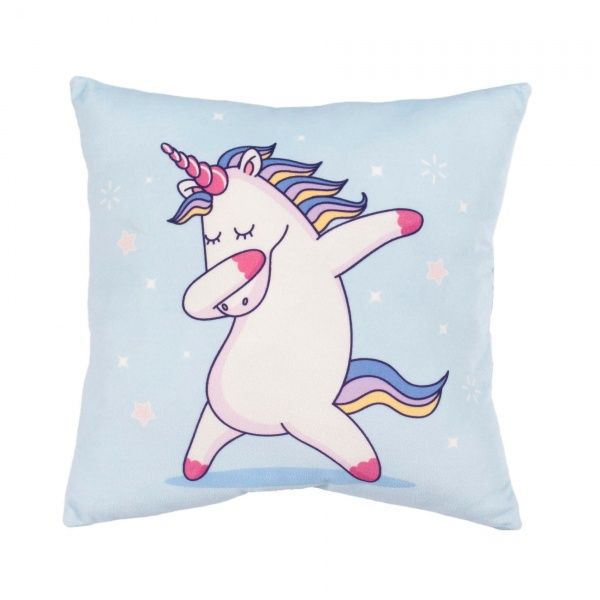 Подушка декоративна Stip Єдиноріг блакитна 33 см