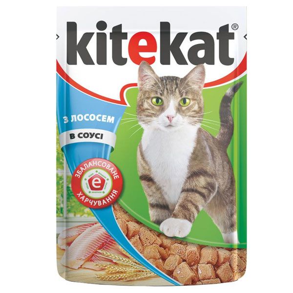 Корм Kitekat с лососем в соусе 100 г