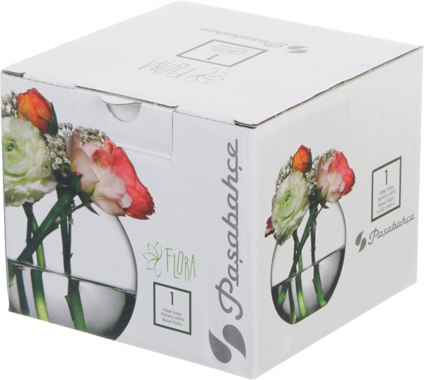 Ваза скляна Шар 26 см прозора 