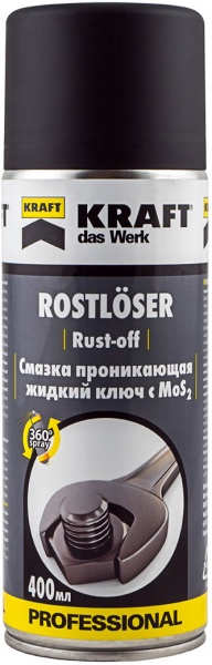 Мастило проникне Kraft Рідкий ключ з перетворювачем іржі і MoS2 400 мл