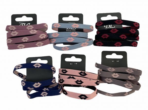 Резинка-браслет Beauty Line губы 405019 (в ассортименте) 4 шт. 