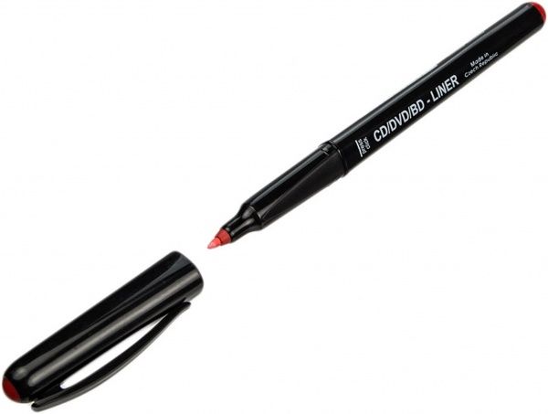 Маркер перманентний Centropen Ergoline для CD/DVD 0.6 мм червоний 