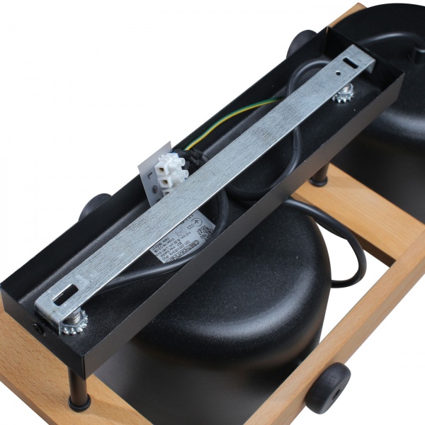 Светильник потолочный Светкомплект Loft CRL 160 3x40 Вт E27 черный/дерево 