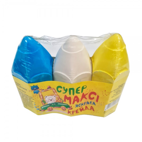 Мел цветной СУПЕРМАКСИ 100х40 мм 3 шт. ассорти iTEM