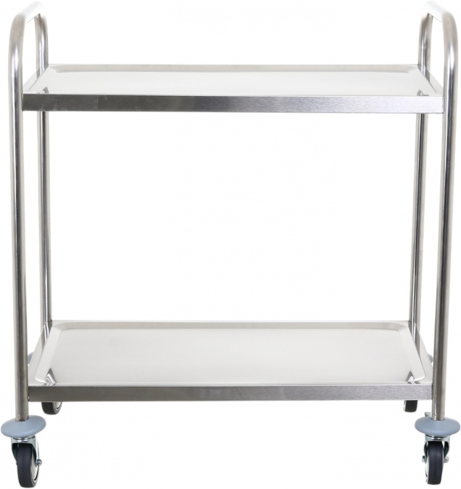 Тележка сервировочная 2 полки UFB 910x430х800 мм нержавеющая сталь
