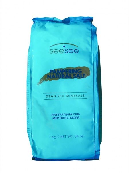 Сіль для ванни SeeSee з мертвого моря натуральна 1000 г