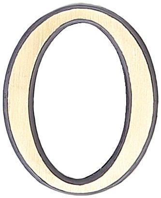 Цифра O латунь старая бронза 50 мм Larvij LNB5 AB #0