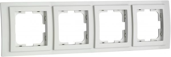 Рамка четырехместная Mono Larissa универсальная белый 103-191900-163