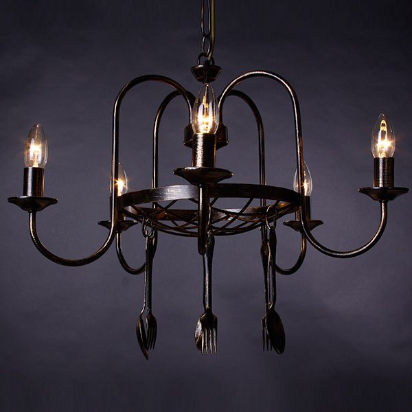 Люстра подвесная Vitaluce 5xE14 старая бронза V1372/5 